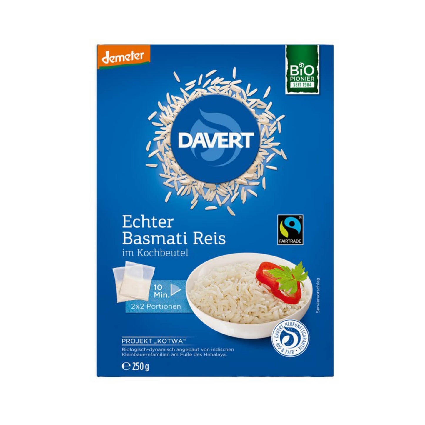 Demeter Davert Basmati Reis 250g foodpipe [Lebensmittel-Lieferservice Rostock]