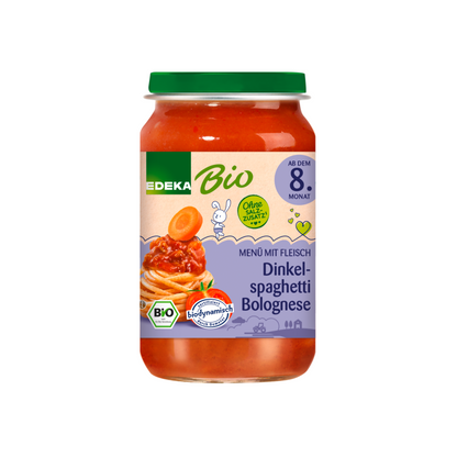 Demeter EDEKA Dinkelspaghetti Bolognese ab dem 8.Monat 220g foodpipe [Lebensmittel-Lieferservice Rostock]