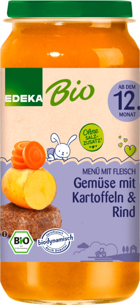 Demeter EDEKA Gemüse mit Kartoffeln&Rind ab dem 12.Monat 250g foodpipe [Lebensmittel-Lieferservice Rostock]