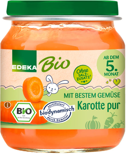 Demeter EDEKA Karotte pur ab dem 5.Monat 125g foodpipe [Lebensmittel-Lieferservice Rostock]