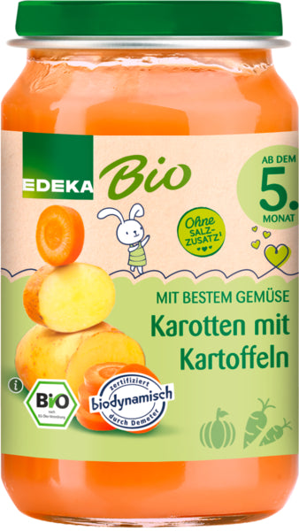 Demeter EDEKA Karotten mit Kartoffeln ab dem 5.Monat 190g foodpipe [Lebensmittel-Lieferservice Rostock]