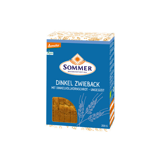 Demeter Sommer Dinkel Zwieback 200g foodpipe [Lebensmittel-Lieferservice Rostock]