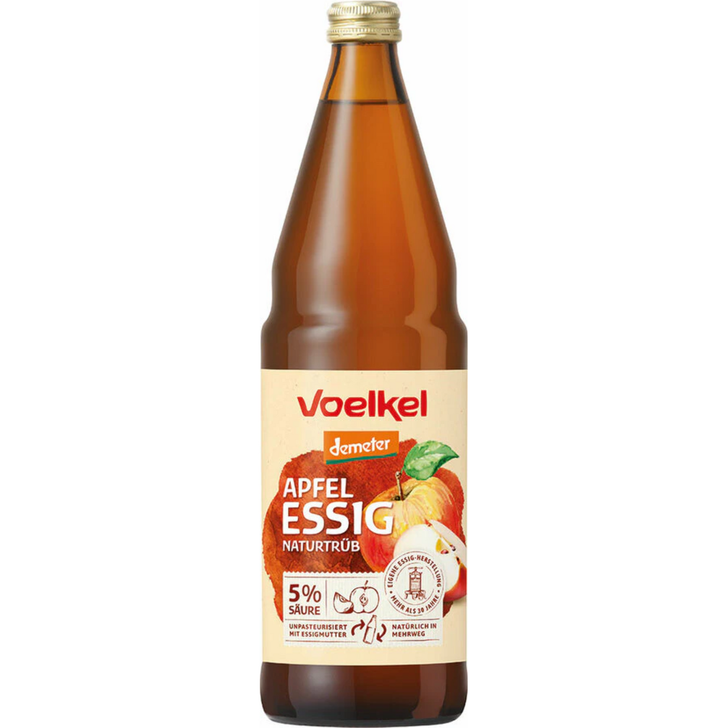 Demeter Voelkel Apfelessig naturtrüb 0,75l MW foodpipe [Lebensmittel-Lieferservice Rostock]