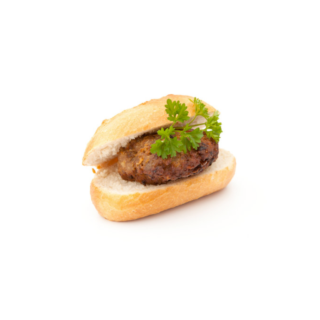 Frikadelle mit Brötchen