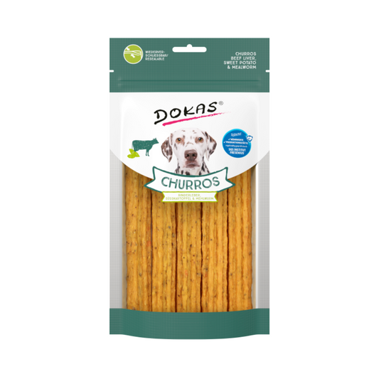 Dokas Churros mit Rinderleber Süßkartoffel & Mehlwurm 150g