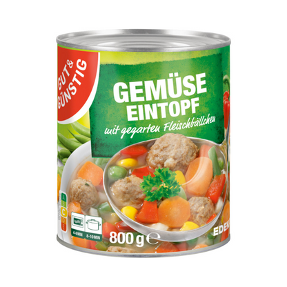 GUT&GÜNSTIG Gemüsetopf mit Fleischbällchen 800g