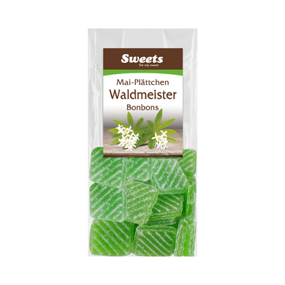 Odenwälder Marzipan Mai Plättchen Waldmeister 125g