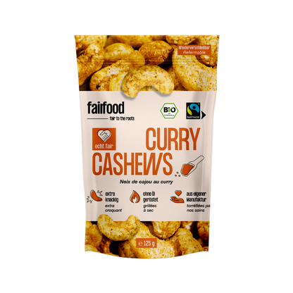 Bio Fairfood Freiburg Faire Cashews mit Curry geröstet 125g