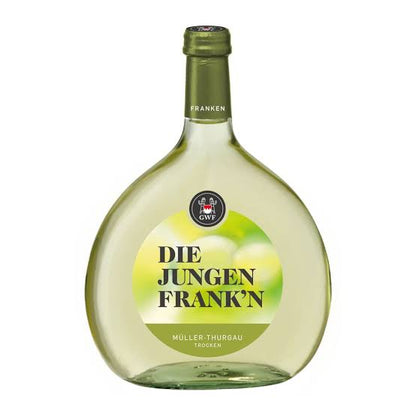 Die Jungen Frank'n Müller-Thurgau QbA trocken 0,75l foodpipe [Lebensmittel-Lieferservice Rostock]