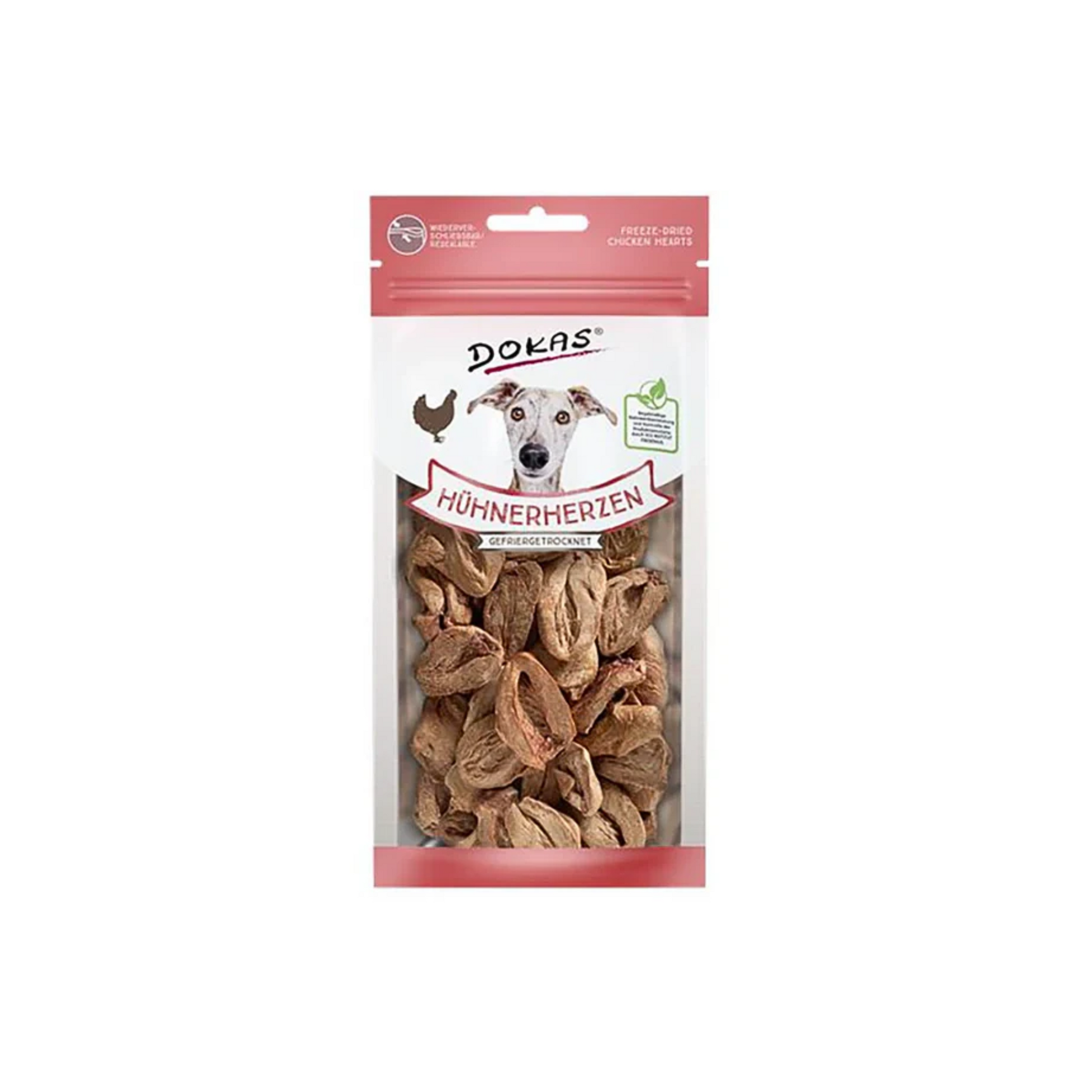 Dokas Hühnerherzen gefriergetrocknet 22g foodpipe [Lebensmittel-Lieferservice Rostock]