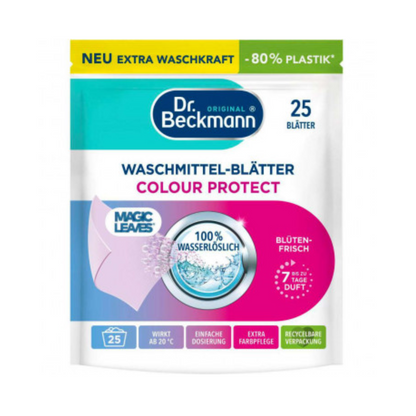 Dr.Beckmann Magic Leaves Color Protect Waschmittelblätter Blütenfrisch 25ST 100g foodpipe [Lebensmittel-Lieferservice Rostock]