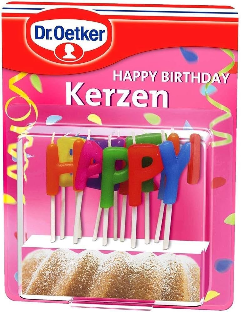 Dr.Oetker Happy Birthday Kerzen 13ST foodpipe [Lebensmittel-Lieferservice Rostock]