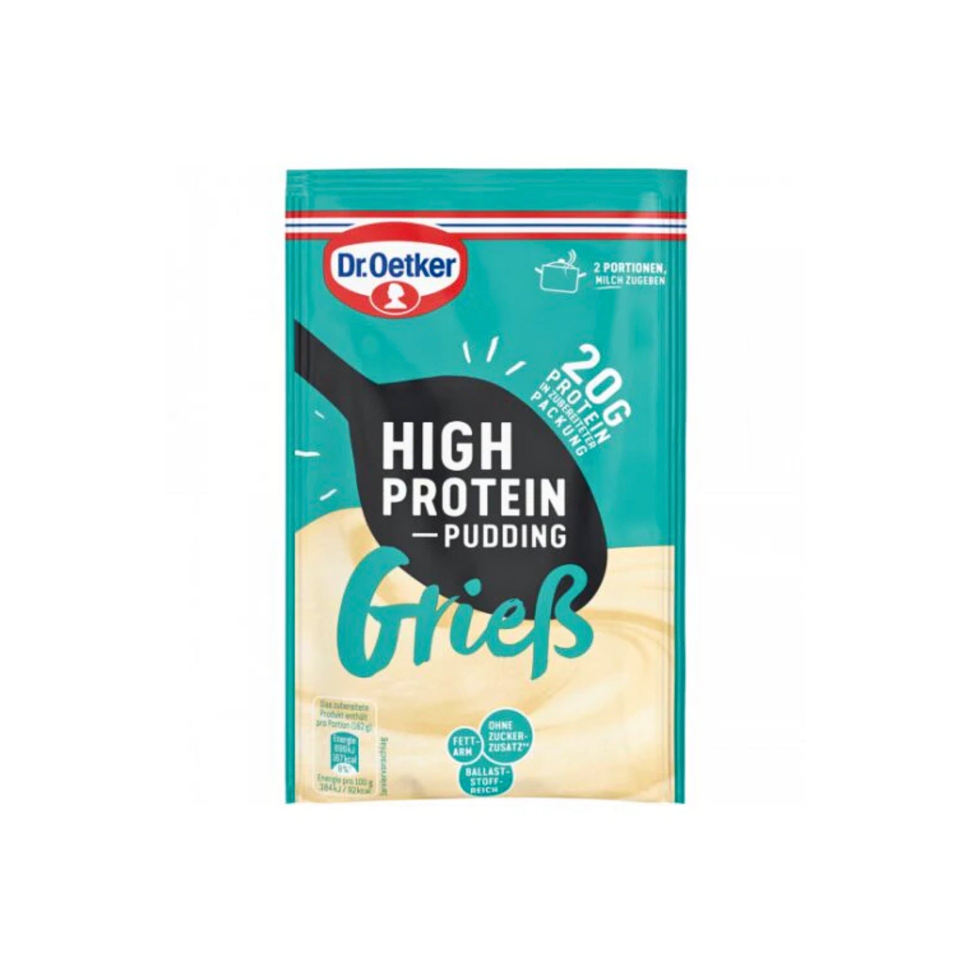 Dr.Oetker High Protein Pudding-Pulver Grieß für 300ml 65g foodpipe [Lebensmittel-Lieferservice Rostock]