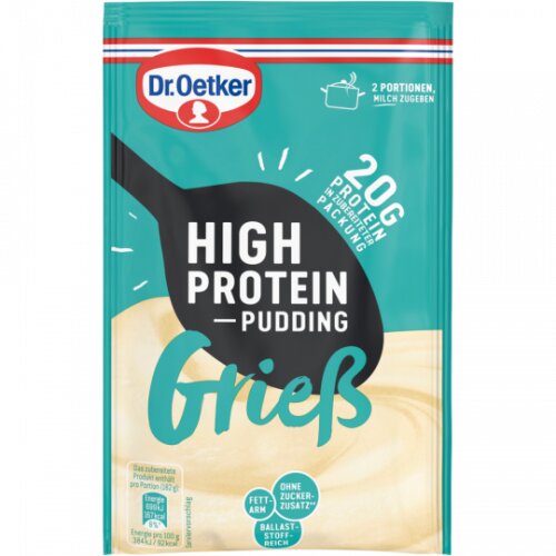 Dr.Oetker High Protein Pudding-Pulver Grieß für 300ml 65g foodpipe [Lebensmittel-Lieferservice Rostock]