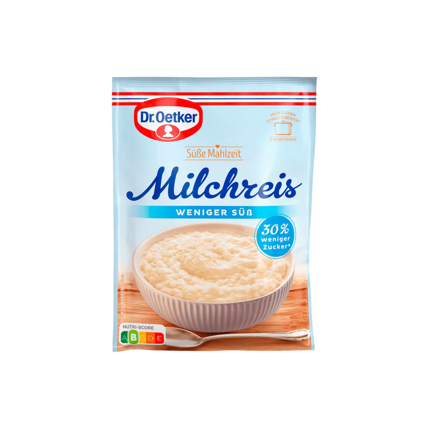 Dr.Oetker Milchreis weniger süß für 500ml 112g foodpipe [Lebensmittel-Lieferservice Rostock]