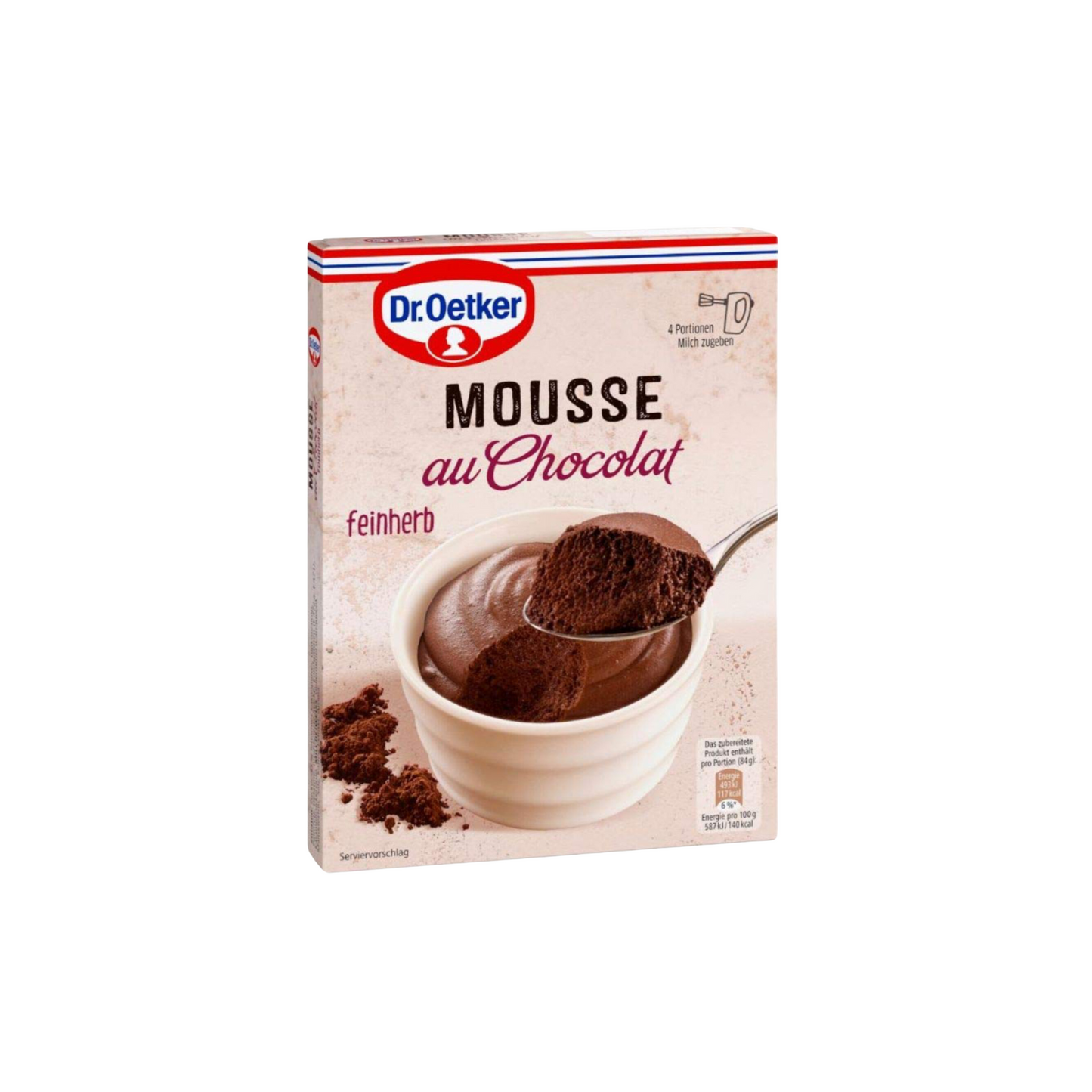 Dr.Oetker Mousse au Chocolat feinherb für 250ml 86g foodpipe [Lebensmittel-Lieferservice Rostock]