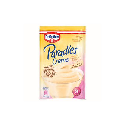 Dr.Oetker Paradies Creme Weiße Schokolade für 300ml 70g foodpipe [Lebensmittel-Lieferservice Rostock]