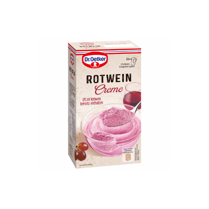 Dr.Oetker Rotwein Creme Dessertpulver 78g + Rotwein 125ml für 325ml 203g foodpipe [Lebensmittel-Lieferservice Rostock]