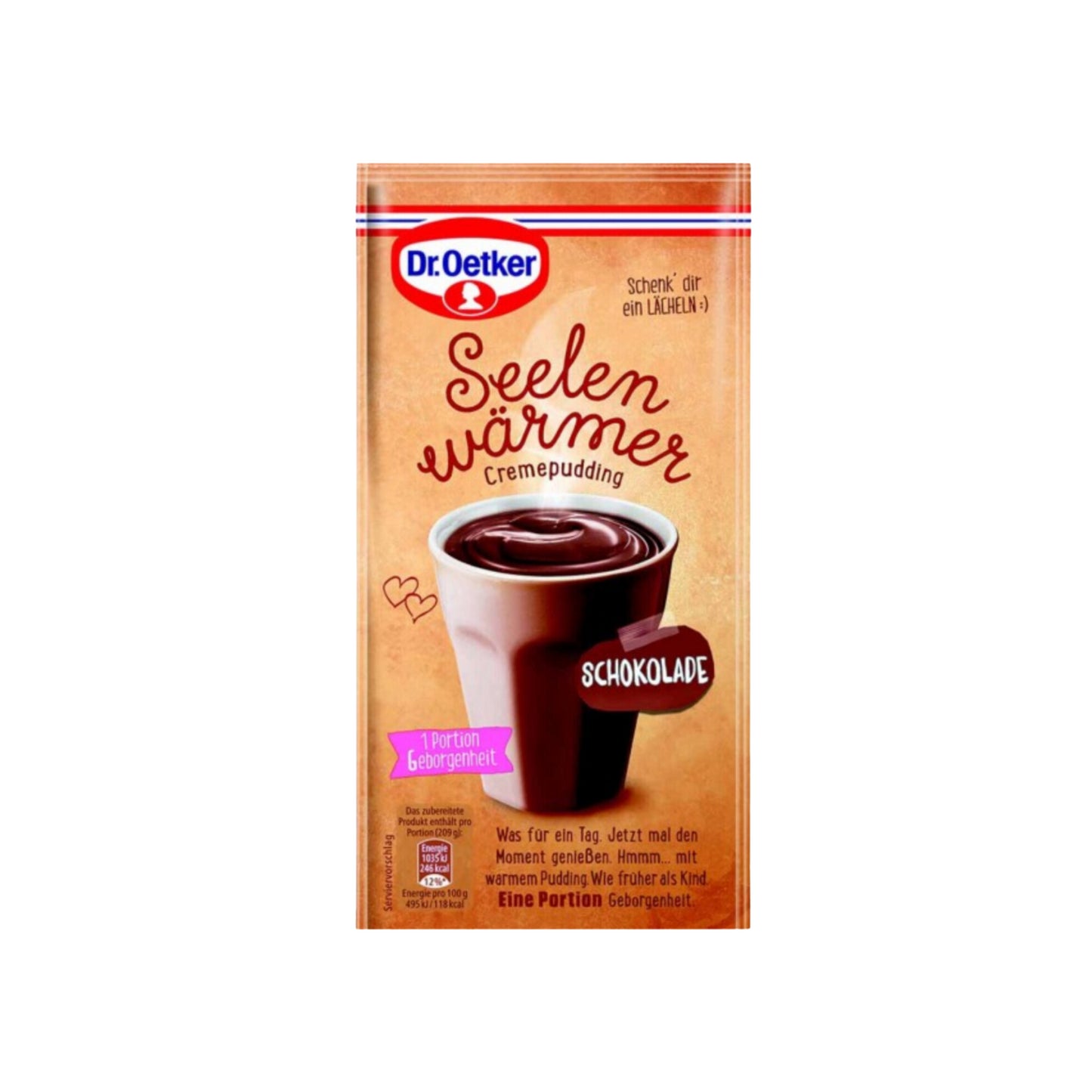 Dr.Oetker Seelenwärmer Pudding Schokolade für 150ml 59g foodpipe [Lebensmittel-Lieferservice Rostock]