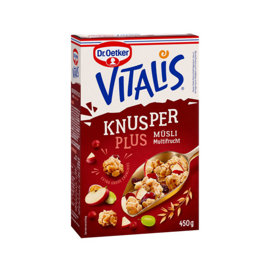 Dr.Oetker Vitalis Knusper + Multi Frucht 450g foodpipe [Lebensmittel-Lieferservice Rostock]