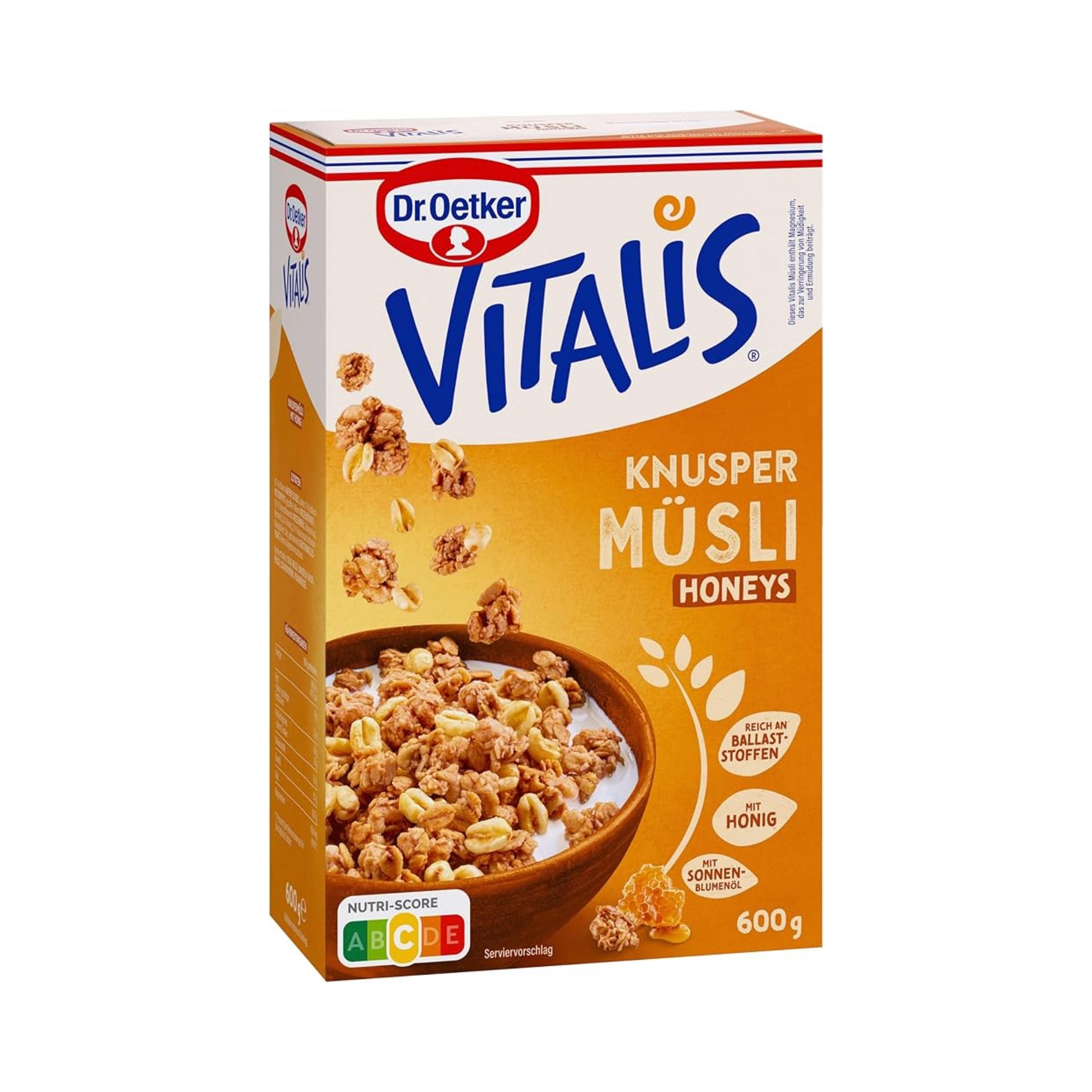 Dr.Oetker Vitalis Knusper Müsli Honeys 600g foodpipe [Lebensmittel-Lieferservice Rostock]