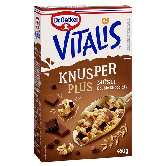 Dr.Oetker Vitalis Knusper Plus Double Chocolate 450g foodpipe [Lebensmittel-Lieferservice Rostock]