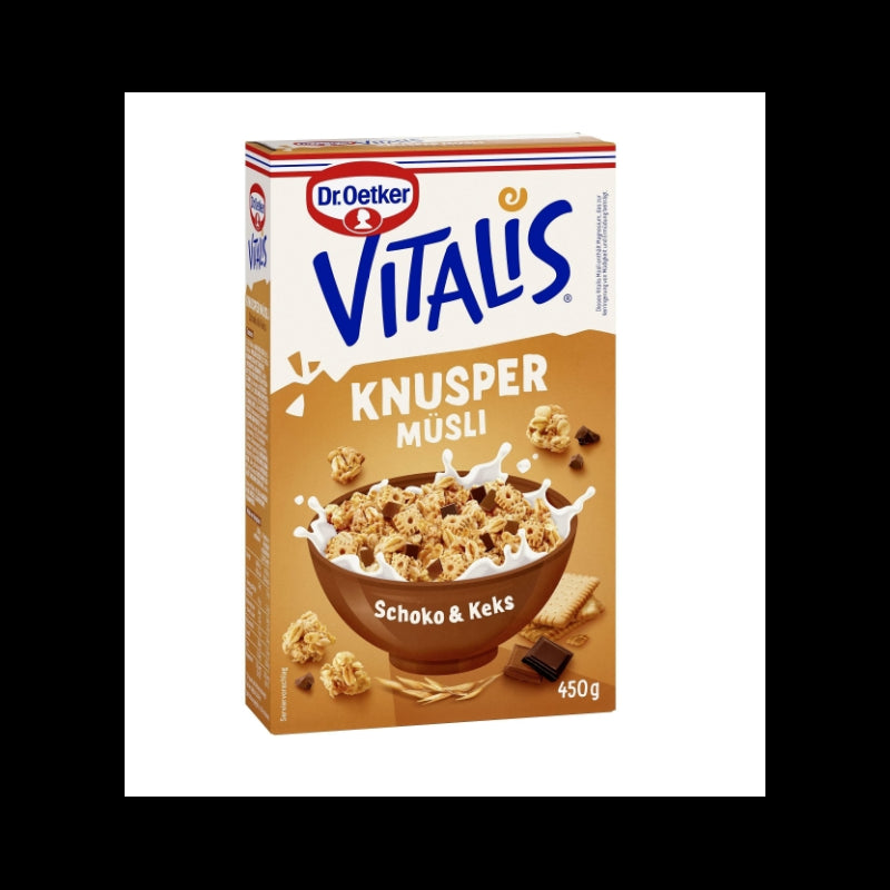 Dr.Oetker Vitalis Knusper Schoko+Keks 450g foodpipe [Lebensmittel-Lieferservice Rostock]