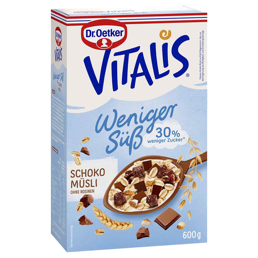 Dr.Oetker Vitalis Schoko Müsli weniger süß 600g foodpipe [Lebensmittel-Lieferservice Rostock]