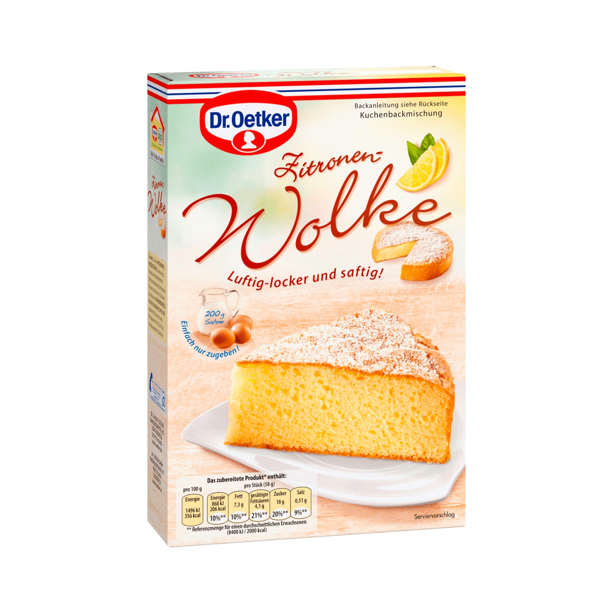 Dr.Oetker Zitronen-Wolke Kuchen 430g foodpipe [Lebensmittel-Lieferservice Rostock]