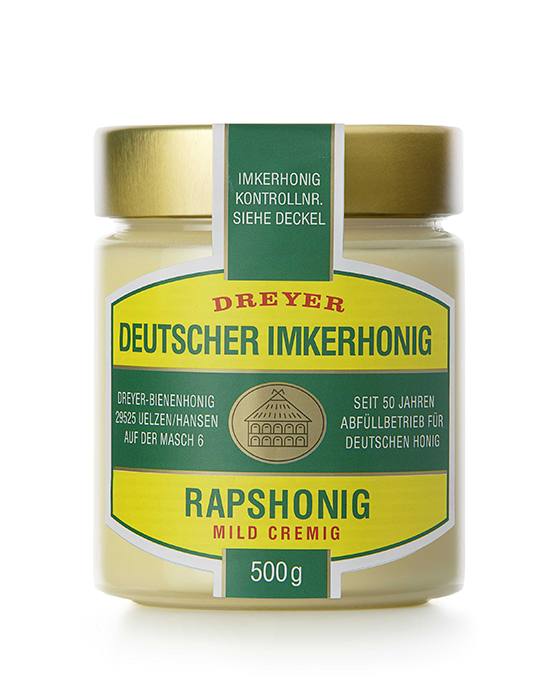 Dreyer Deutscher Rapshonig 500g foodpipe [Lebensmittel-Lieferservice Rostock]