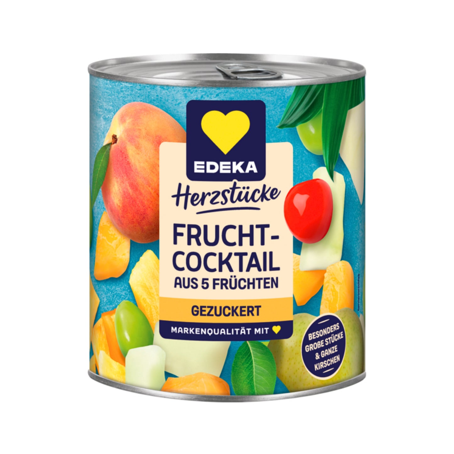 EDEKA 5-Fruchtcocktail gezuckert 820g foodpipe [Lebensmittel-Lieferservice Rostock]