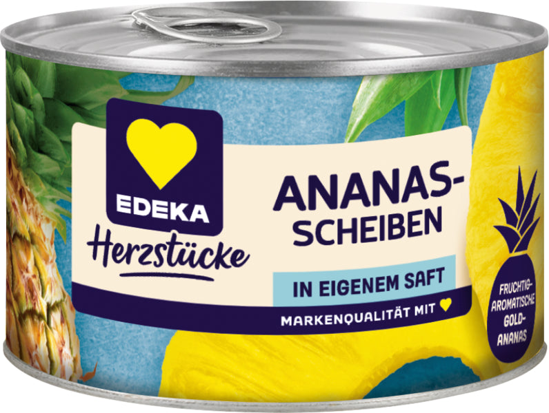 EDEKA Ananas Scheiben in Saft 227g foodpipe [Lebensmittel-Lieferservice Rostock]