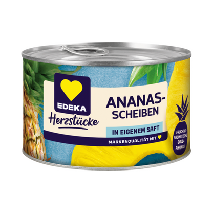 EDEKA Ananas Scheiben in Saft 227g foodpipe [Lebensmittel-Lieferservice Rostock]