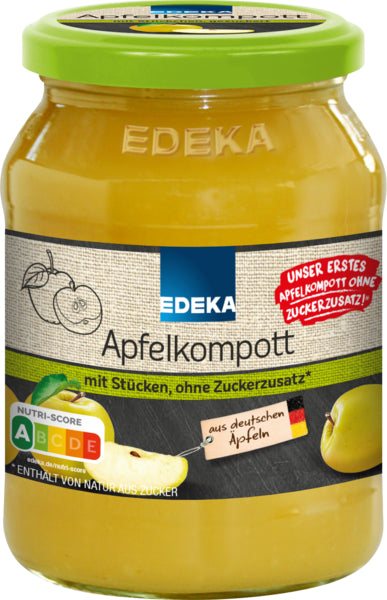 EDEKA Apfelkompott ohne Zuckerzusatz 355g foodpipe [Lebensmittel-Lieferservice Rostock]