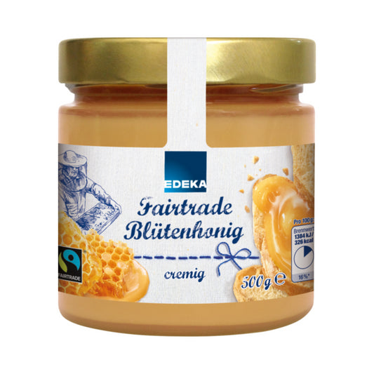 EDEKA Blütenhonig cremig Fairtrade 500g foodpipe [Lebensmittel-Lieferservice Rostock]
