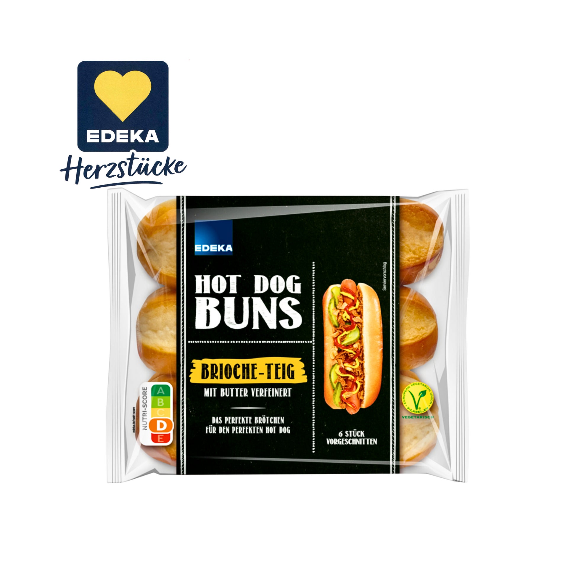 EDEKA Brioche Hot Dog Buns 6ST 270g foodpipe [Lebensmittel-Lieferservice Rostock]