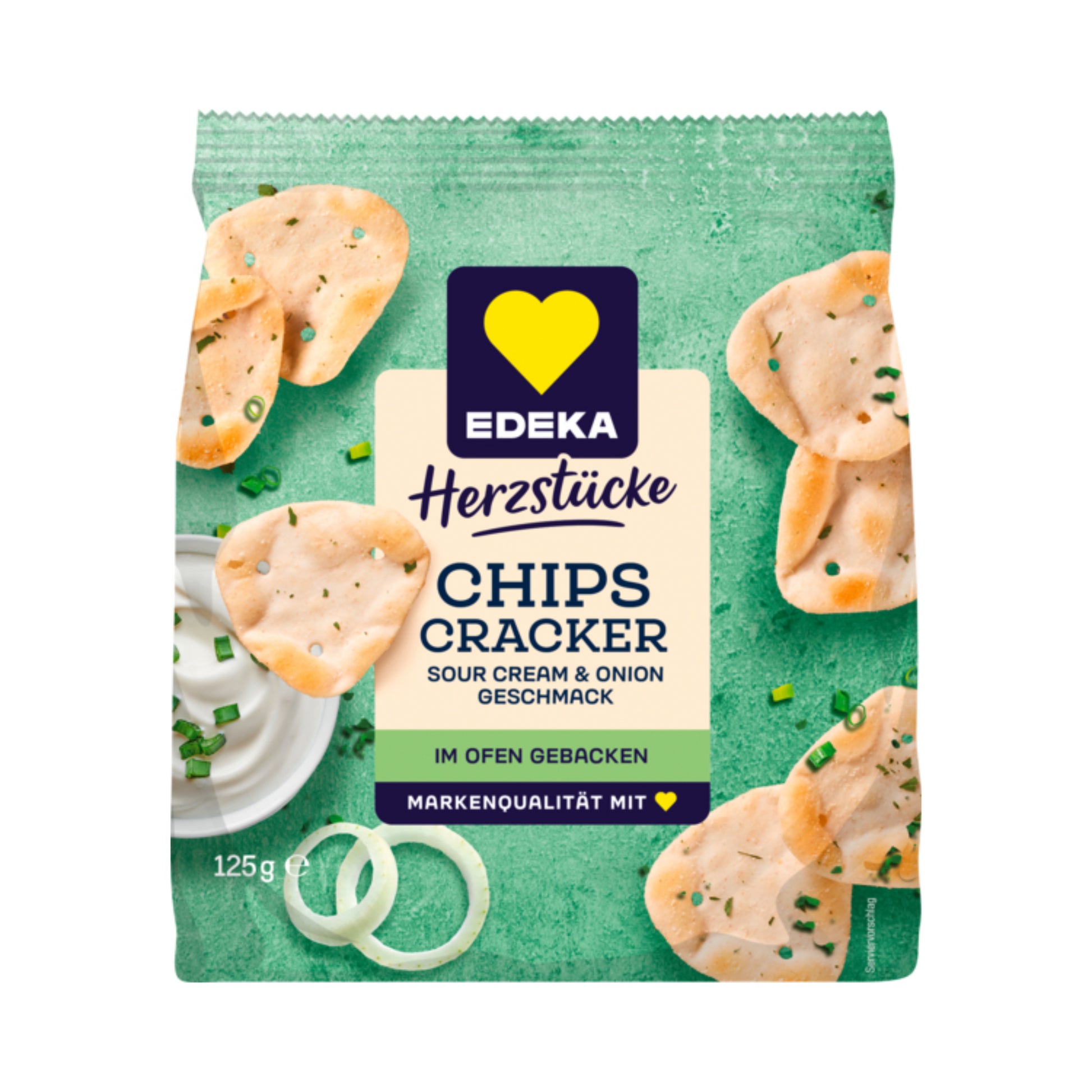 EDEKA Chips Cracker Sour Cream&Onion 125g foodpipe [Lebensmittel-Lieferservice Rostock]
