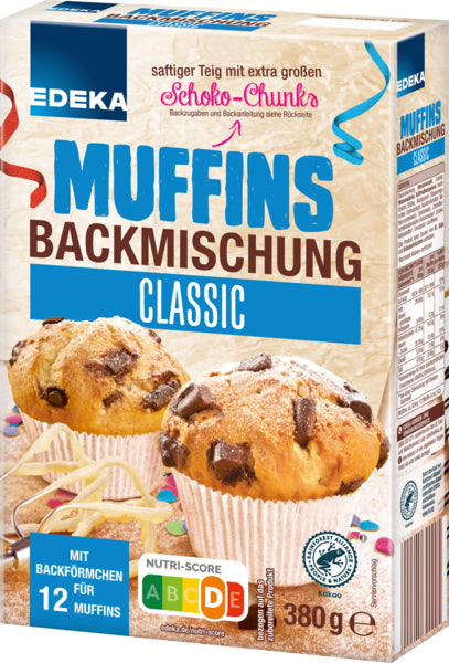 EDEKA Classic Muffins mit Schokostückchen Backmischung 380g foodpipe [Lebensmittel-Lieferservice Rostock]