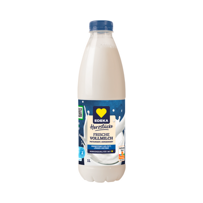 EDEKA ESL-Milch 3,8% 1l VLOG DPG foodpipe [Lebensmittel-Lieferservice Rostock]