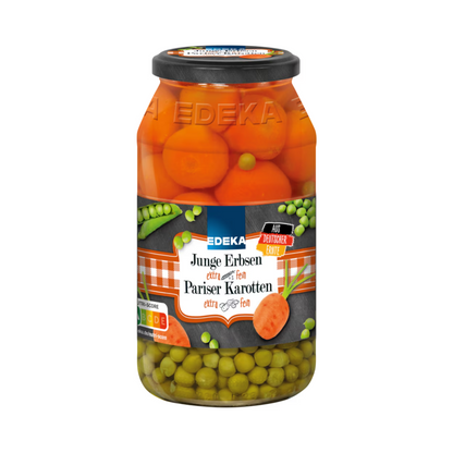 EDEKA Erbsen mit Pariser Karotten extra fein 530g foodpipe [Lebensmittel-Lieferservice Rostock]