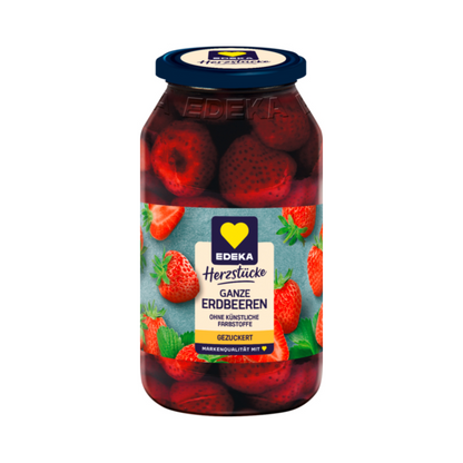 EDEKA Erdbeeren gezuckert 680g foodpipe [Lebensmittel-Lieferservice Rostock]