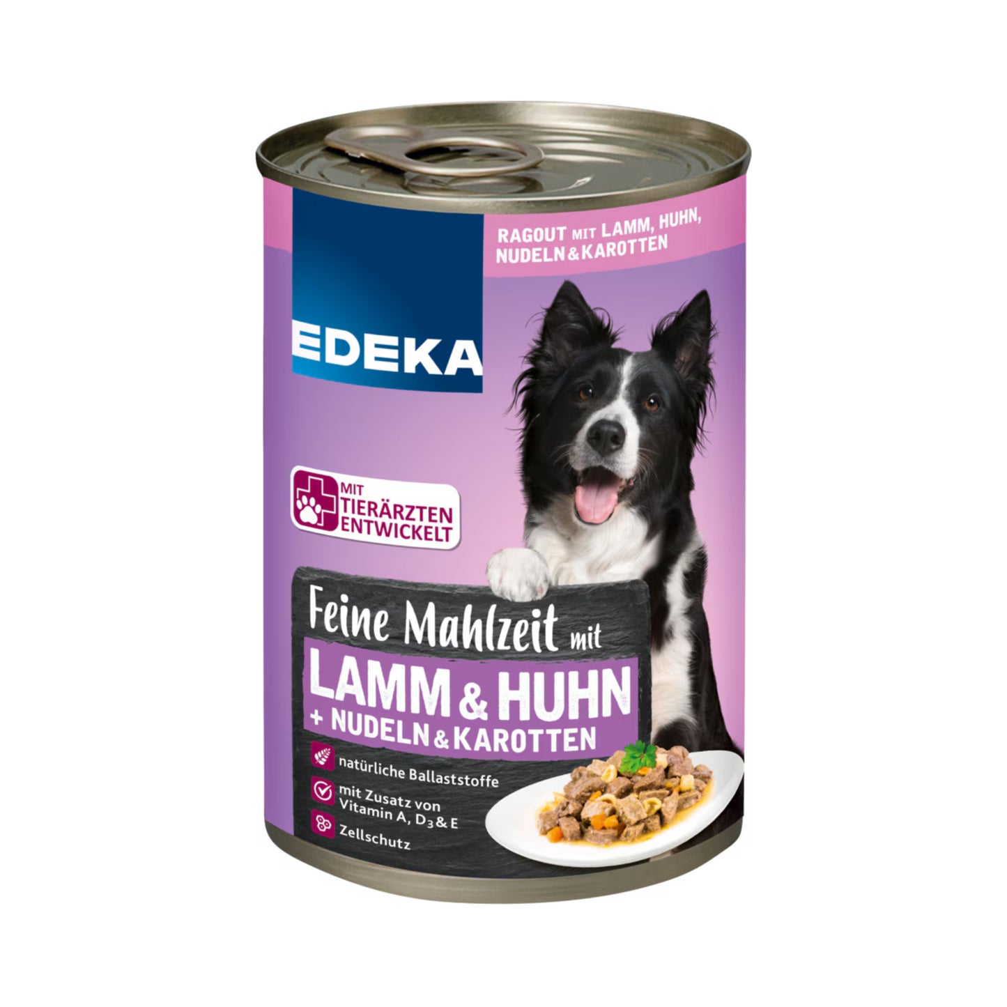 EDEKA Feine Mahlzeit mit Lamm,Huhn,Nudeln und Karotten 400g foodpipe [Lebensmittel-Lieferservice Rostock]