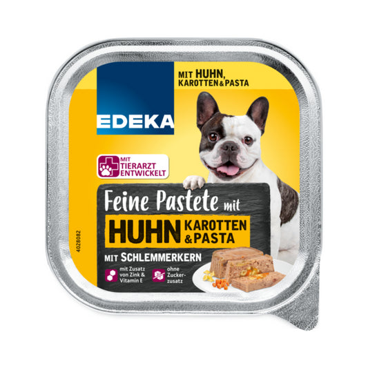 EDEKA Feine Pastete Schlemmerkern mit Huhn,Karotten und Nudeln 300g foodpipe [Lebensmittel-Lieferservice Rostock]