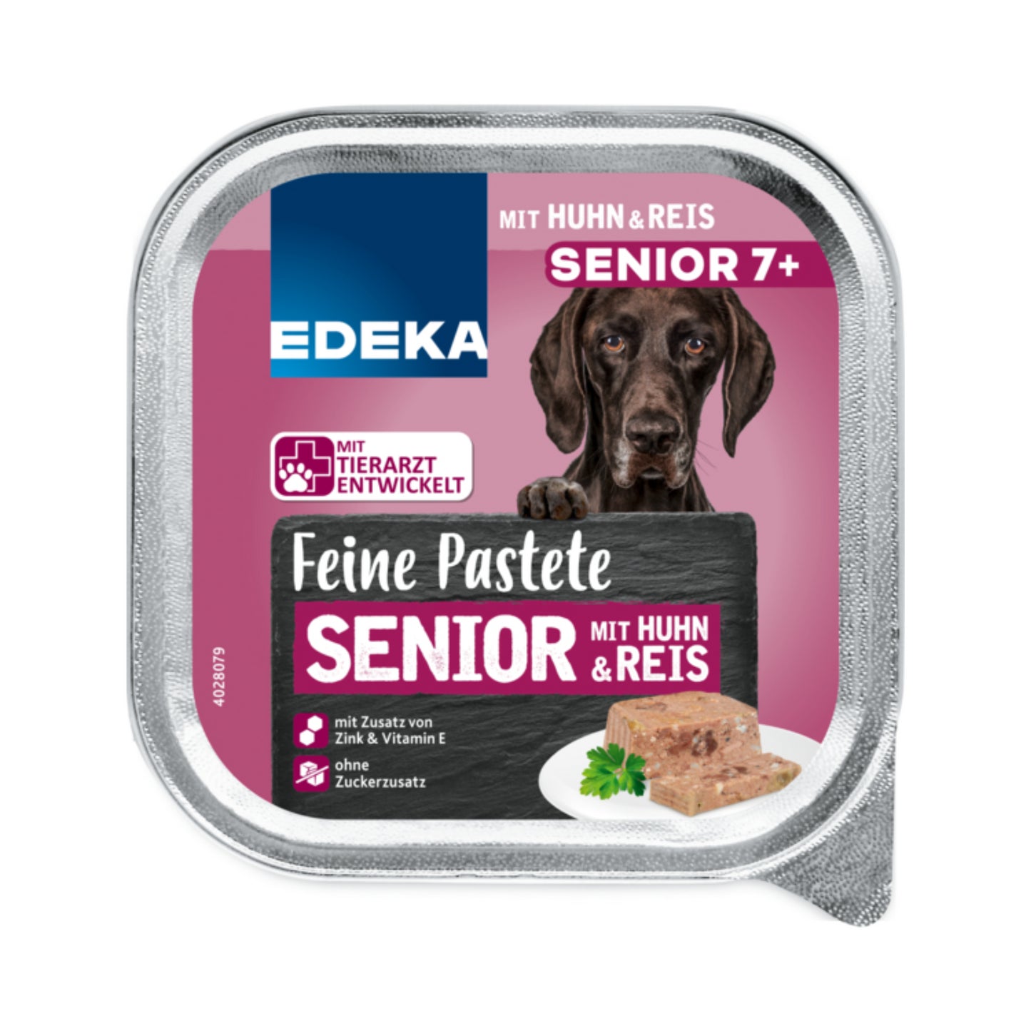 EDEKA Feine Pastete Senior mit Huhn und Reis 300g foodpipe [Lebensmittel-Lieferservice Rostock]