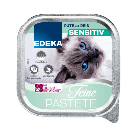 EDEKA Feine Pastete Sensitive mit Pute und Reis 100g foodpipe [Lebensmittel-Lieferservice Rostock]