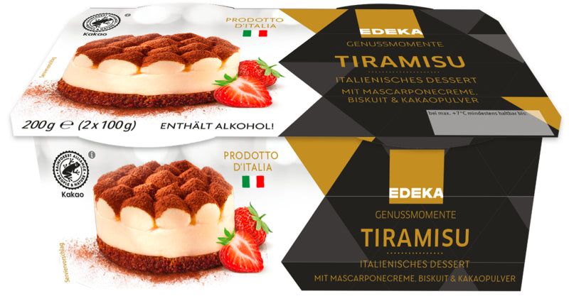 EDEKA Genussmomente Tiramisu 2x100g foodpipe [Lebensmittel-Lieferservice Rostock]