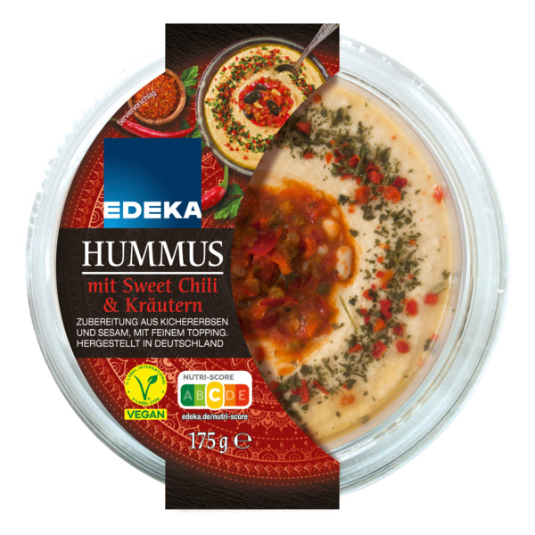 EDEKA Hummus Sweet Chili Kräuter 175g foodpipe [Lebensmittel-Lieferservice Rostock]