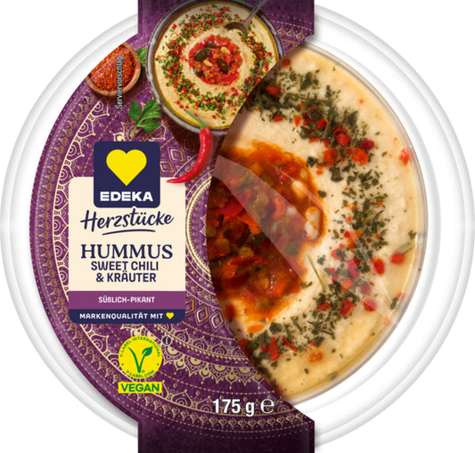 EDEKA Hummus Sweet Chili Kräuter 175g foodpipe [Lebensmittel-Lieferservice Rostock]