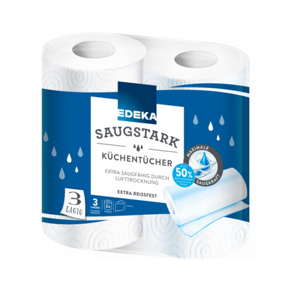 EDEKA Küchentücher extra saugstark TAD 3lagig 2x70Blatt foodpipe [Lebensmittel-Lieferservice Rostock]