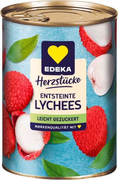 EDEKA Lychees entsteinte Früchte leicht gezuckert 425g foodpipe [Lebensmittel-Lieferservice Rostock]